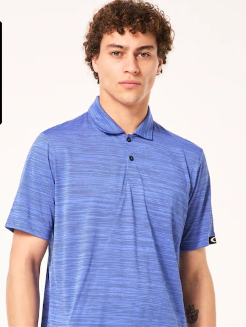 Oakley Gravity Pro Polo Hydrolix Regular Fit Striped Polo in Blue XL